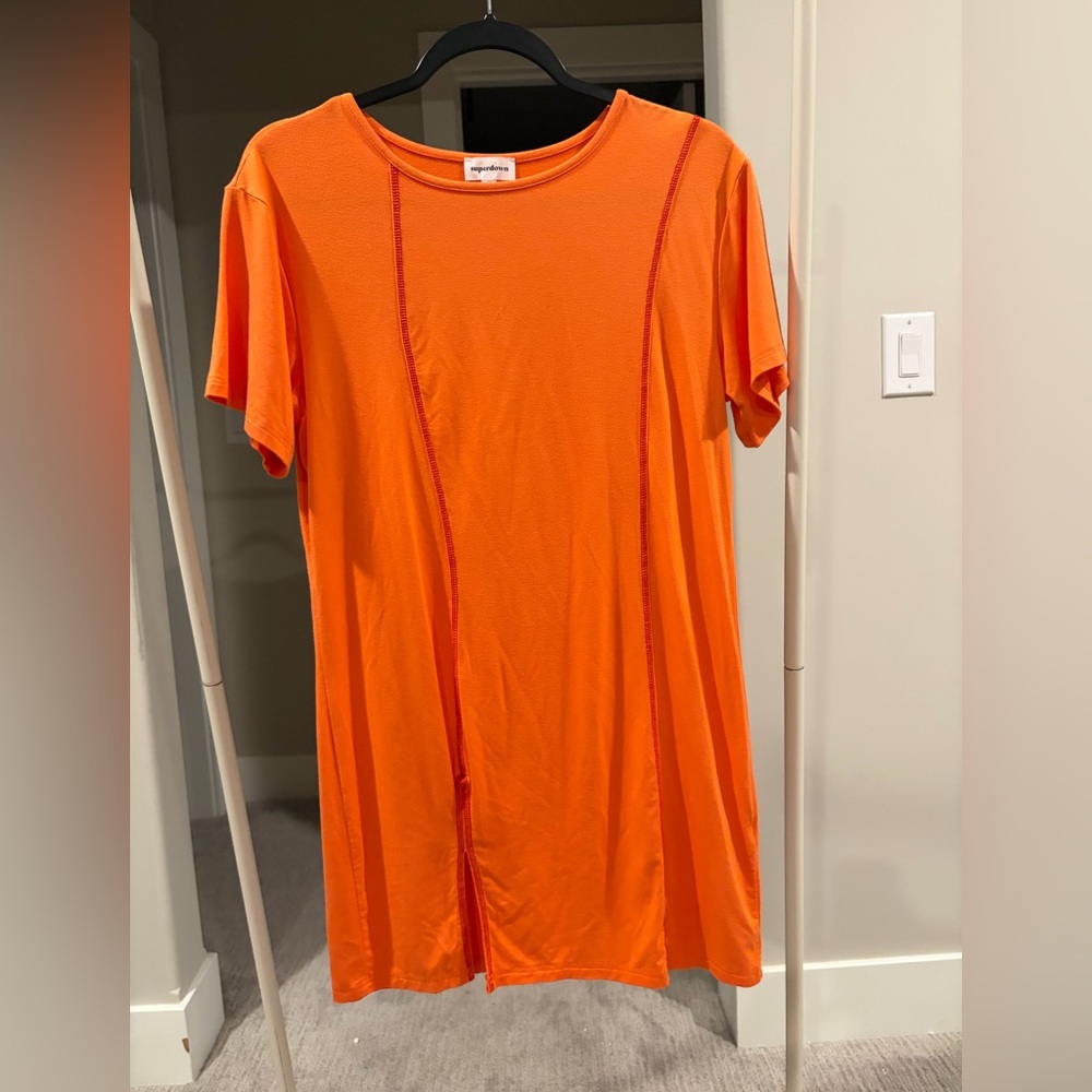Superdown Bright Orange Tee / Dress NWOT